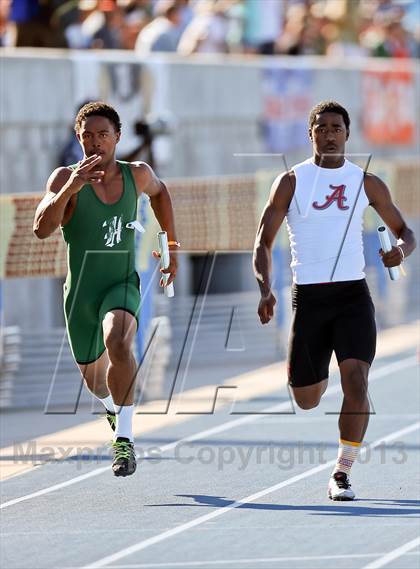 Thumbnail 1 in CIF State Track & Field Championships (Boys 4x100 Relay) photogallery.