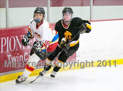 Thumbnail 2 in St. Croix Valley (River Falls) vs Eveleth-Gilbert (Schwan Cup) photogallery.