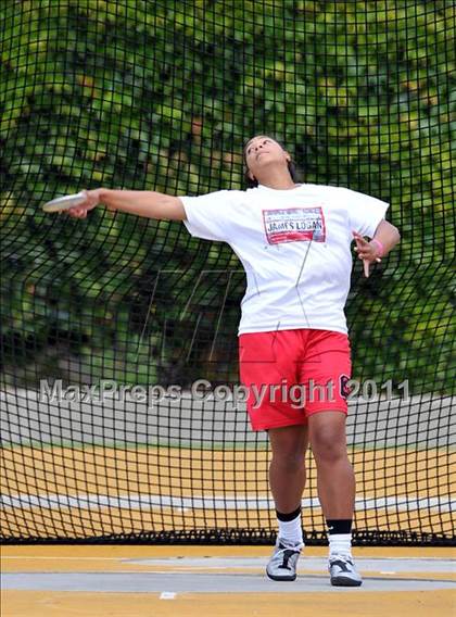 Thumbnail 3 in CIF NCS Masters Track & Field Championships (Girls Discus) photogallery.