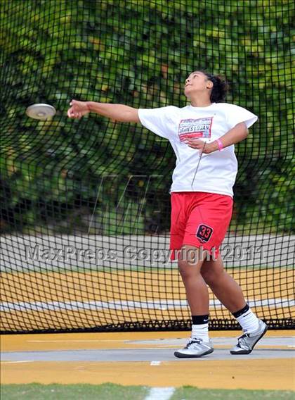 Thumbnail 1 in CIF NCS Masters Track & Field Championships (Girls Discus) photogallery.