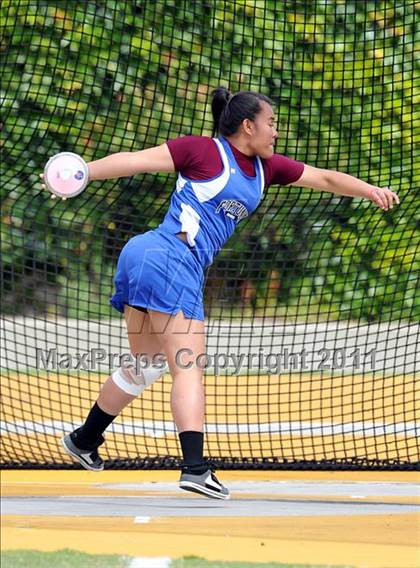 Thumbnail 2 in CIF NCS Masters Track & Field Championships (Girls Discus) photogallery.