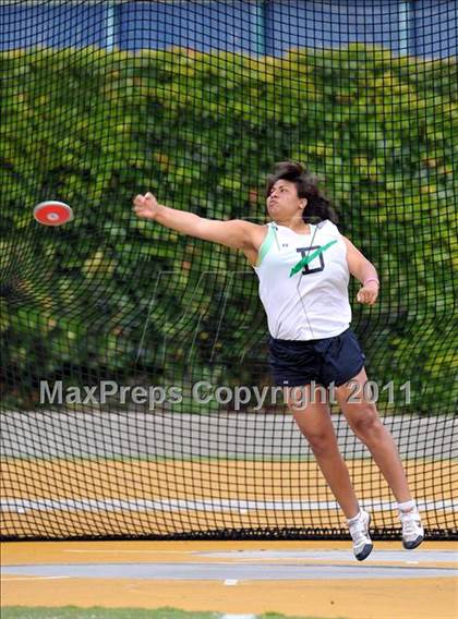 Thumbnail 1 in CIF NCS Masters Track & Field Championships (Girls Discus) photogallery.