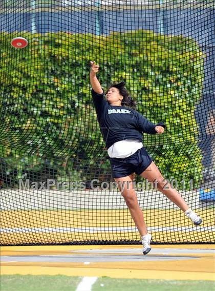 Thumbnail 1 in CIF NCS Masters Track & Field Championships (Girls Discus) photogallery.