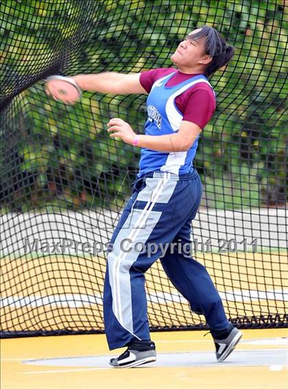 Thumbnail 2 in CIF NCS Masters Track & Field Championships (Girls Discus) photogallery.