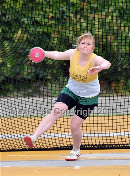 Thumbnail 1 in CIF NCS Masters Track & Field Championships (Girls Discus) photogallery.
