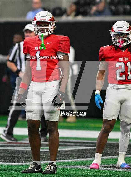 Thumbnail 2 in Milton vs. Langston Hughes (GHSA 5A Championship) photogallery.