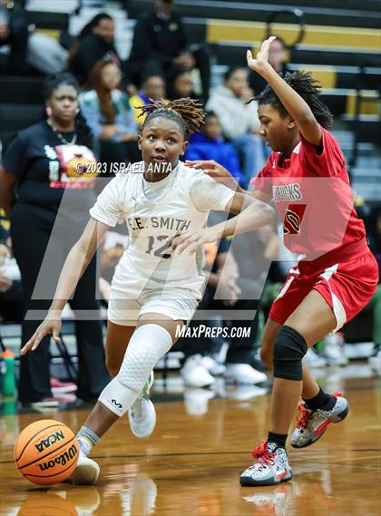 Thumbnail 2 in Hoke County vs E.E. Smith (2023 Cumberland County Schools Holiday Classic Tournament) photogallery.