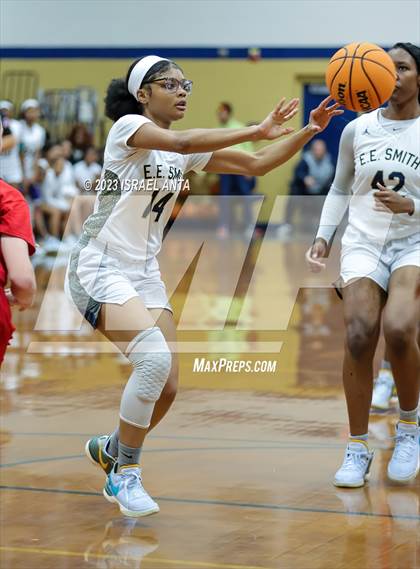 Thumbnail 3 in Hoke County vs E.E. Smith (2023 Cumberland County Schools Holiday Classic Tournament) photogallery.