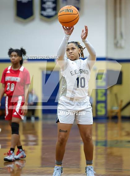 Thumbnail 1 in Hoke County vs E.E. Smith (2023 Cumberland County Schools Holiday Classic Tournament) photogallery.