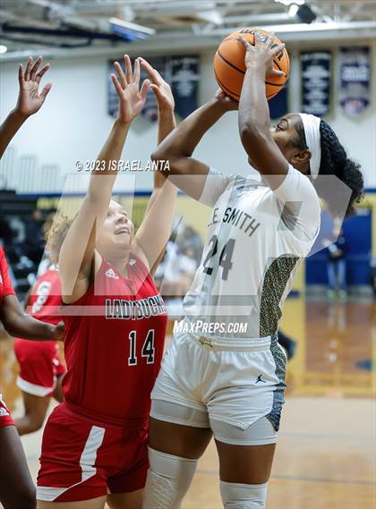 Thumbnail 2 in Hoke County vs E.E. Smith (2023 Cumberland County Schools Holiday Classic Tournament) photogallery.