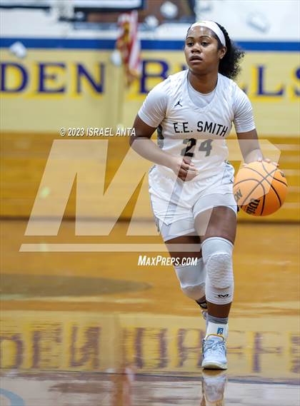 Thumbnail 3 in Hoke County vs E.E. Smith (2023 Cumberland County Schools Holiday Classic Tournament) photogallery.