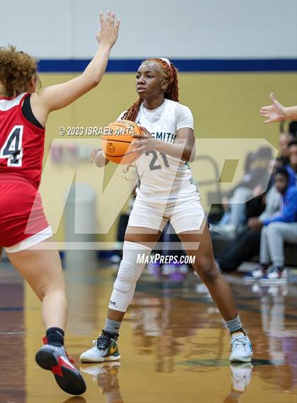 Thumbnail 3 in Hoke County vs E.E. Smith (2023 Cumberland County Schools Holiday Classic Tournament) photogallery.