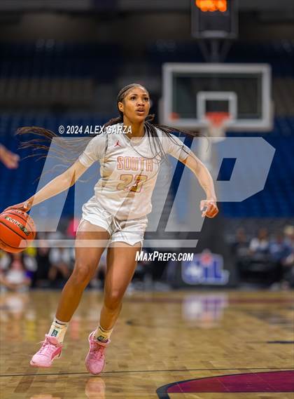 Thumbnail 3 in South Grand Prairie vs Brennan (UIL 6A Basketball Semifinal) photogallery.