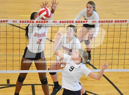 Thumbnail 2 in Ursuline Academy vs Riverside Academy (Sacred Heart Jamboree) photogallery.