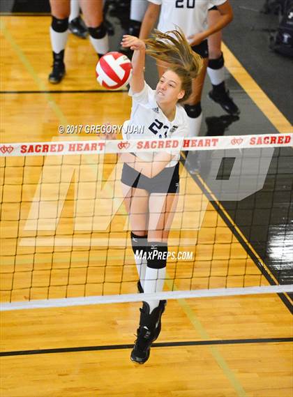 Thumbnail 1 in Ursuline Academy vs Riverside Academy (Sacred Heart Jamboree) photogallery.