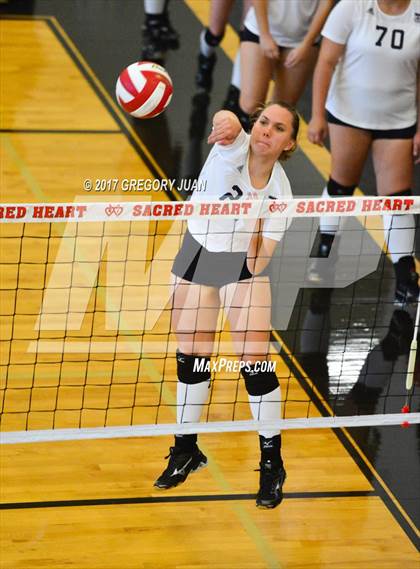 Thumbnail 2 in Ursuline Academy vs Riverside Academy (Sacred Heart Jamboree) photogallery.