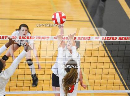Thumbnail 2 in Ursuline Academy vs Riverside Academy (Sacred Heart Jamboree) photogallery.