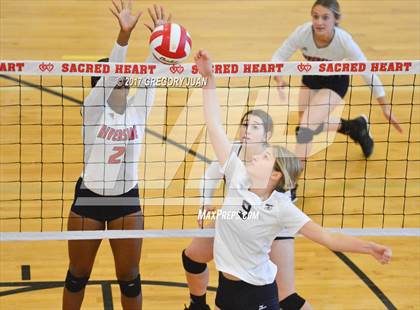 Thumbnail 1 in Ursuline Academy vs Riverside Academy (Sacred Heart Jamboree) photogallery.