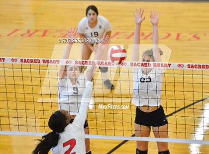 Thumbnail 3 in Ursuline Academy vs Riverside Academy (Sacred Heart Jamboree) photogallery.