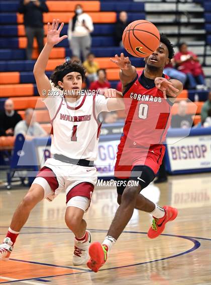 Thumbnail 3 in St. Pius X-St. Matthias Academy vs. Coronado (Tarkanian Classic) photogallery.