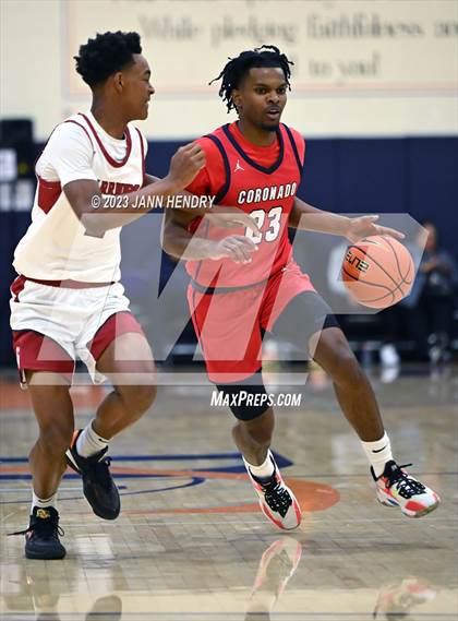Thumbnail 2 in St. Pius X-St. Matthias Academy vs. Coronado (Tarkanian Classic) photogallery.