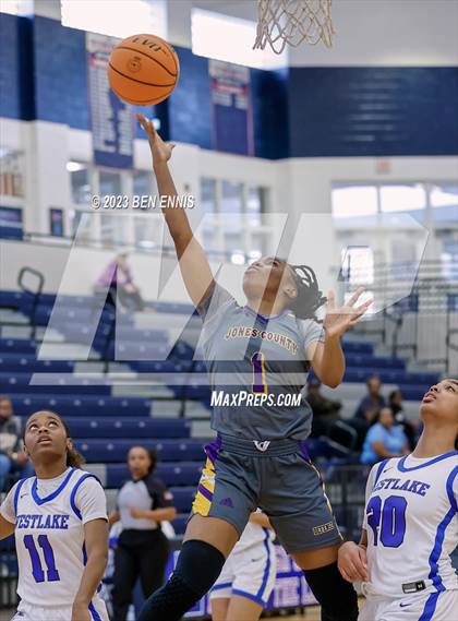 Thumbnail 1 in Westlake vs Jones County (MLK Luella HoopKlub Showcase) photogallery.