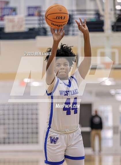 Thumbnail 3 in Westlake vs Jones County (MLK Luella HoopKlub Showcase) photogallery.
