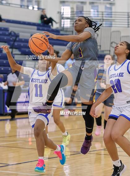 Thumbnail 1 in Westlake vs Jones County (MLK Luella HoopKlub Showcase) photogallery.