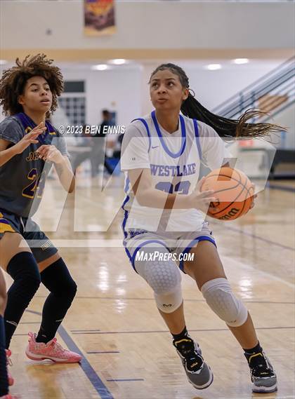 Thumbnail 1 in Westlake vs Jones County (MLK Luella HoopKlub Showcase) photogallery.