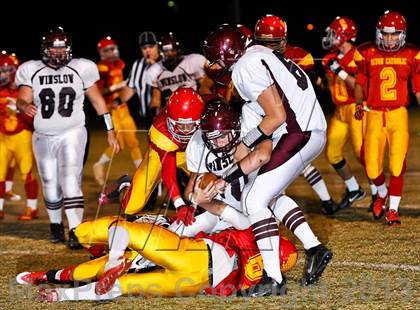 Thumbnail 1 in Seton Catholic vs. Winslow (AIA D4 Playoff) photogallery.