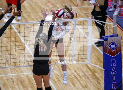 Thumbnail 2 in Walton vs. Lambert (GHSA 7A Quarterfinal State Volleyball Championship) photogallery.