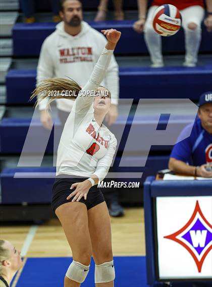 Thumbnail 3 in Walton vs. Lambert (GHSA 7A Quarterfinal State Volleyball Championship) photogallery.