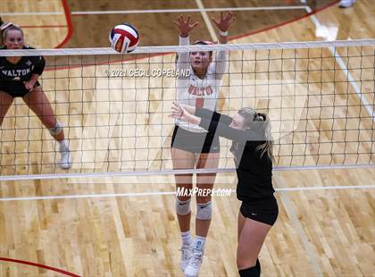 Thumbnail 3 in Walton vs. Lambert (GHSA 7A Quarterfinal State Volleyball Championship) photogallery.