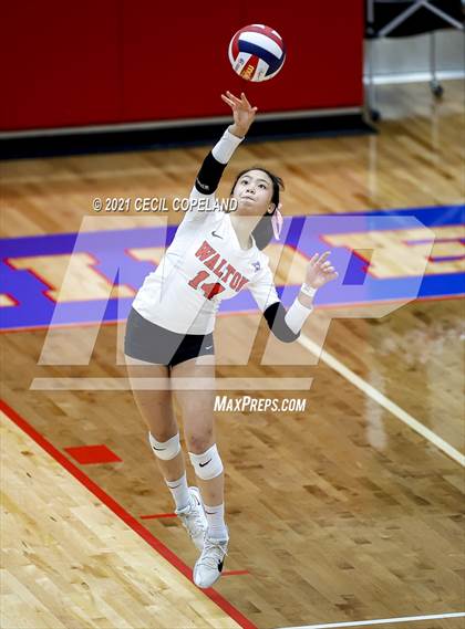 Thumbnail 3 in Walton vs. Lambert (GHSA 7A Quarterfinal State Volleyball Championship) photogallery.