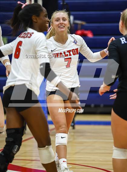 Thumbnail 2 in Walton vs. Lambert (GHSA 7A Quarterfinal State Volleyball Championship) photogallery.
