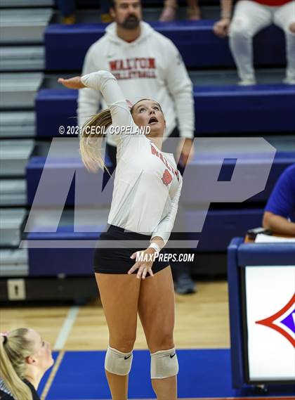 Thumbnail 2 in Walton vs. Lambert (GHSA 7A Quarterfinal State Volleyball Championship) photogallery.