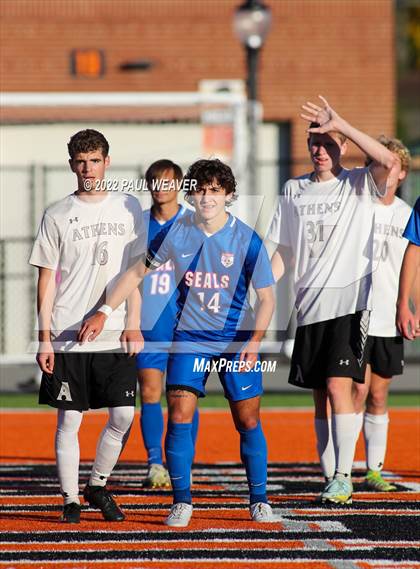 Thumbnail 3 in Selinsgrove vs. Athens (PIAA District IV Class AAA Semifinal Playoff) photogallery.