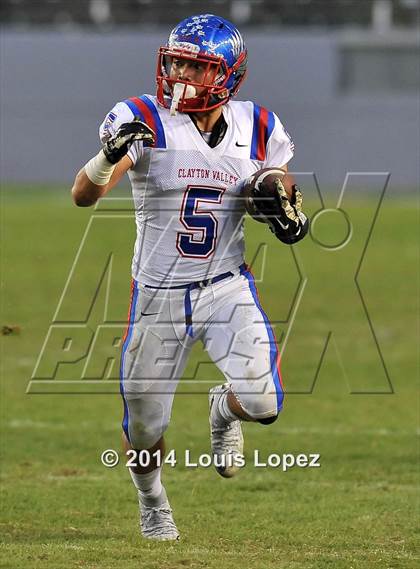 Thumbnail 3 in Clayton Valley Charter vs. Redlands East Valley (CIF State DIV 2 Final) photogallery.
