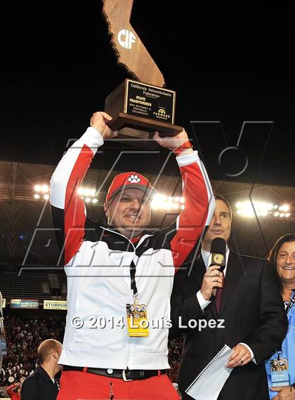 Thumbnail 1 in Clayton Valley Charter vs. Redlands East Valley (CIF State DIV 2 Final) photogallery.