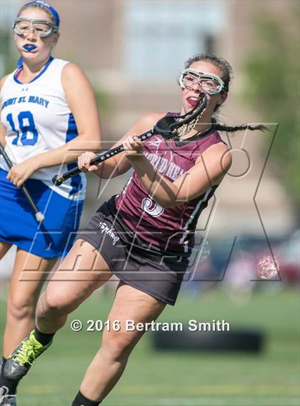 Thumbnail 3 in Sacred Heart vs Mount St. Mary Academy (Monsignor Martin Semifinal) photogallery.