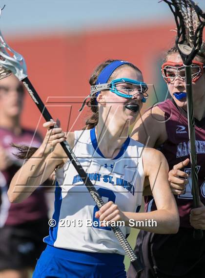 Thumbnail 1 in Sacred Heart vs Mount St. Mary Academy (Monsignor Martin Semifinal) photogallery.