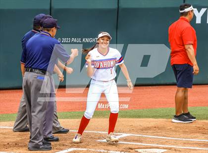 Thumbnail 1 in Coahoma vs. Rains (UIL 3A Softball Semifinal) photogallery.
