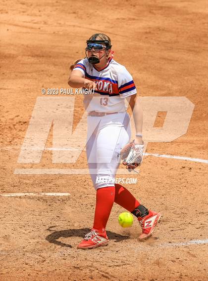 Thumbnail 2 in Coahoma vs. Rains (UIL 3A Softball Semifinal) photogallery.