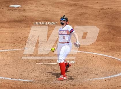 Thumbnail 2 in Coahoma vs. Rains (UIL 3A Softball Semifinal) photogallery.