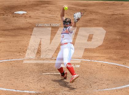 Thumbnail 3 in Coahoma vs. Rains (UIL 3A Softball Semifinal) photogallery.