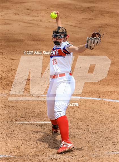 Thumbnail 1 in Coahoma vs. Rains (UIL 3A Softball Semifinal) photogallery.
