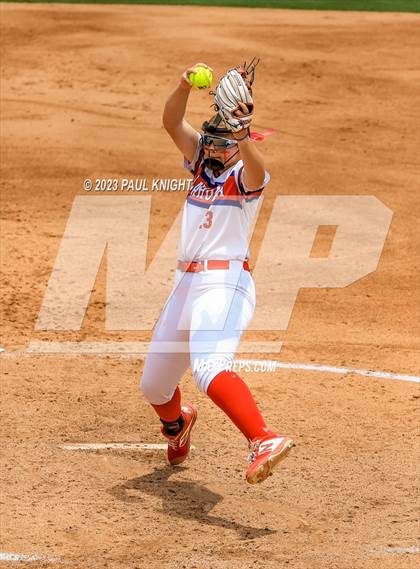 Thumbnail 2 in Coahoma vs. Rains (UIL 3A Softball Semifinal) photogallery.