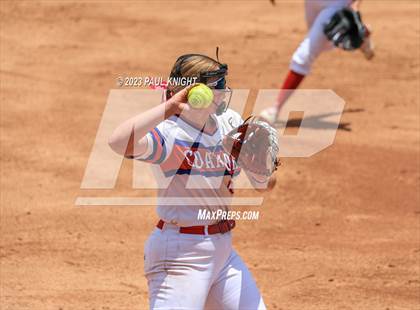 Thumbnail 1 in Coahoma vs. Rains (UIL 3A Softball Semifinal) photogallery.