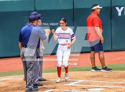 Thumbnail 1 in Coahoma vs. Rains (UIL 3A Softball Semifinal) photogallery.