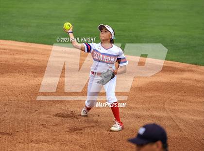 Thumbnail 1 in Coahoma vs. Rains (UIL 3A Softball Semifinal) photogallery.